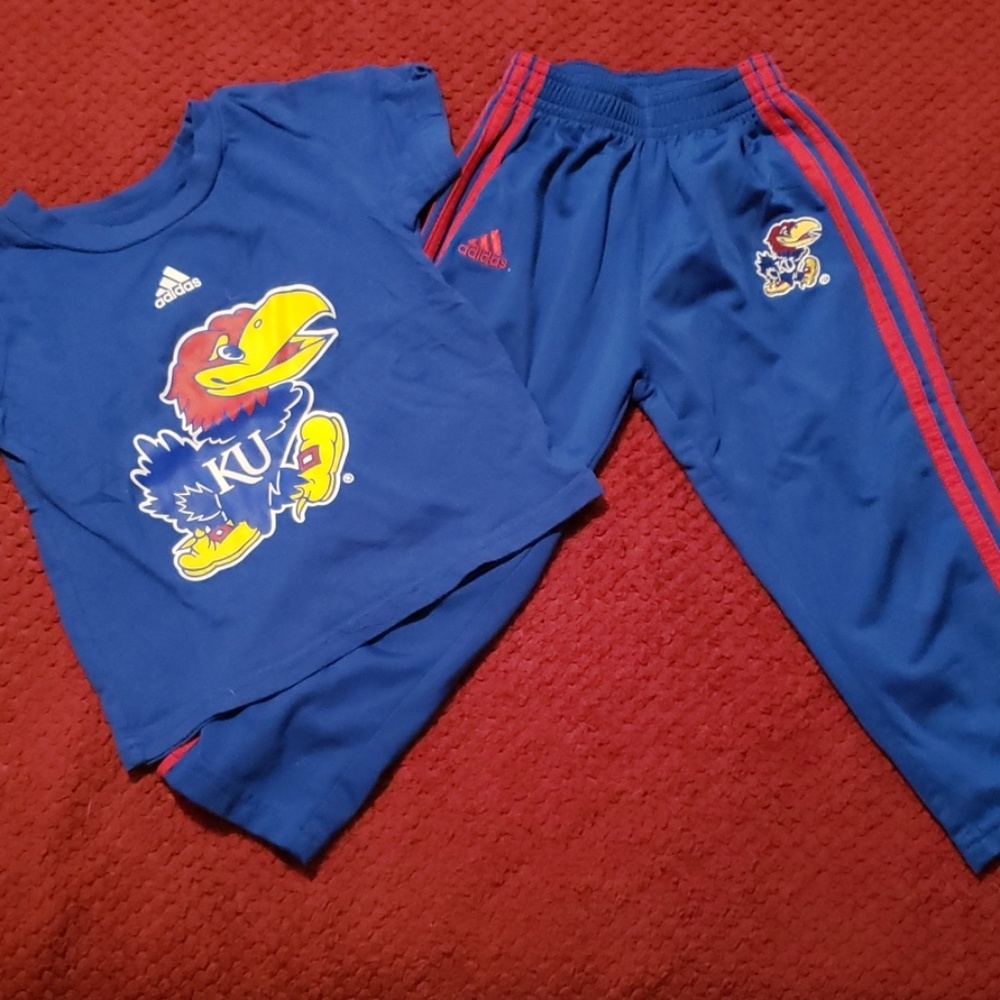 2 piece Boys Adidas KU outfit